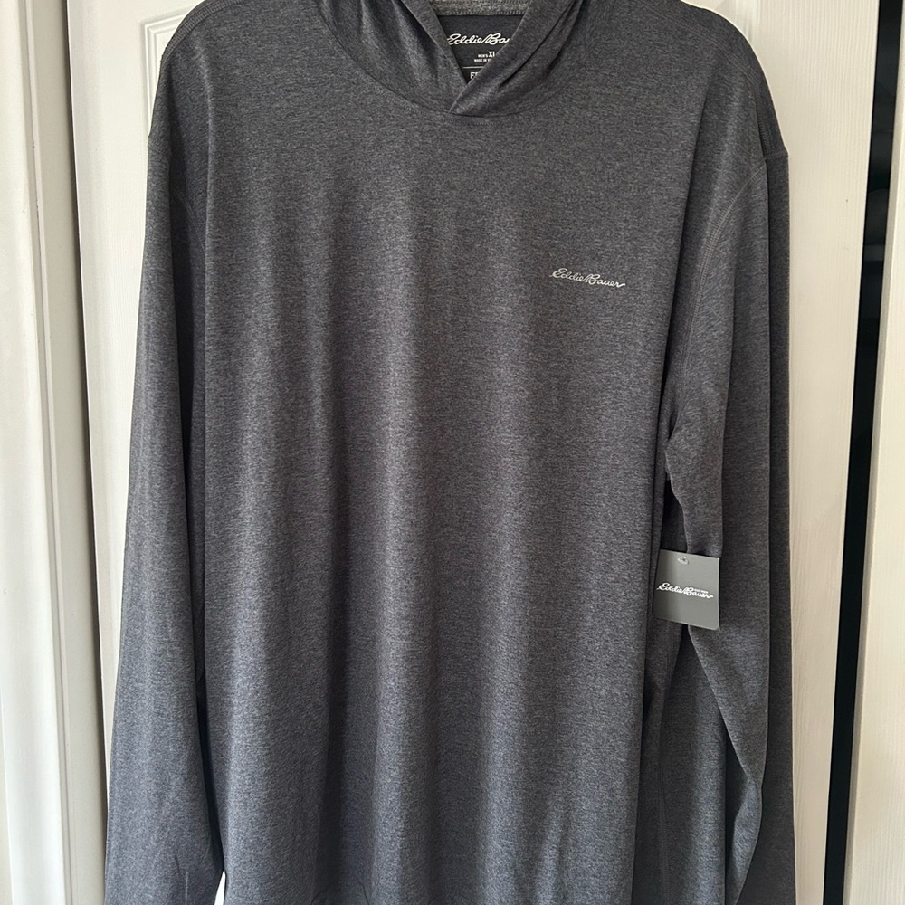 Eddie Bauer Men's Gray Long Sleeve Hoodie
